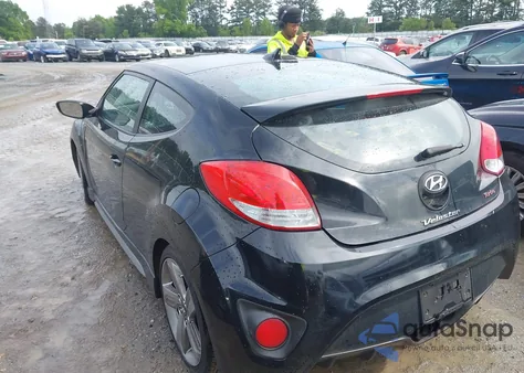 2013 Hyundai Veloster Turbo W/Black from USA, damaged, VIN KMHTC6AE7DU142860